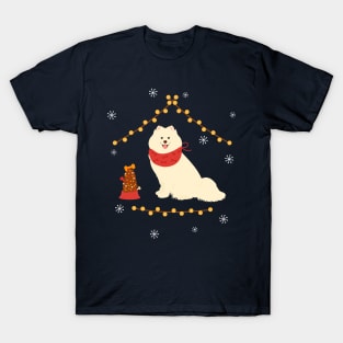 Thanksgiving Samoyed dog T-Shirt